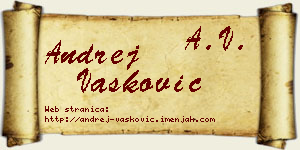 Andrej Vasković vizit kartica